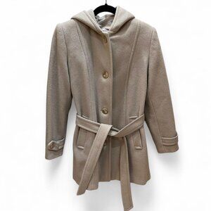 J. Percy for Marvin Richards Vintage Beige Peacoat w/ Hood | Women's M
